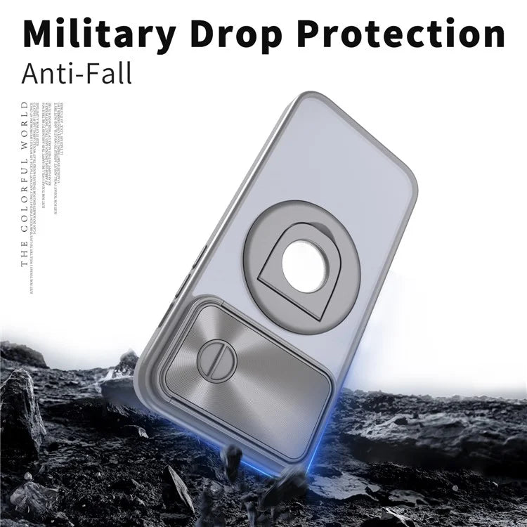Style A For iPhone 12 / 12 Pro Magnetic Case Shockproof Hard PC Phone Cover Built-in Kickstand