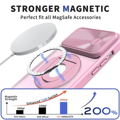 Style A For iPhone 12 / 12 Pro Magnetic Case Shockproof Hard PC Phone Cover Built-in Kickstand