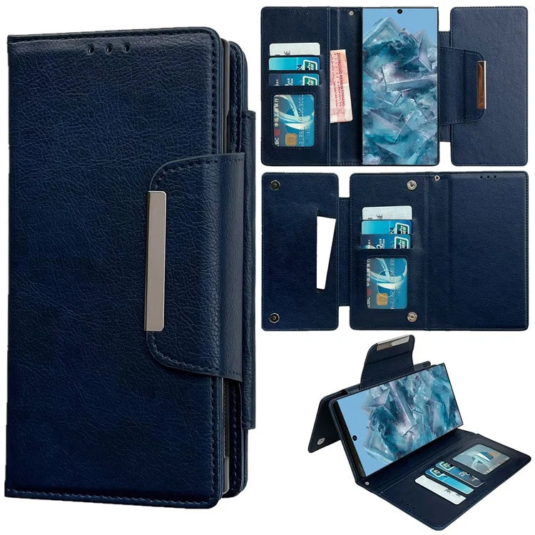 For Google Pixel 7 Pro 5G Leather Case Detachable 2-in-1 Design Stand Wallet Phone Cover