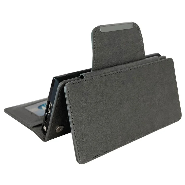 For Samsung Galaxy S22 Ultra 5G Magnetic Case Stand Leather Detachable 2-in-1 Design Phone Shell