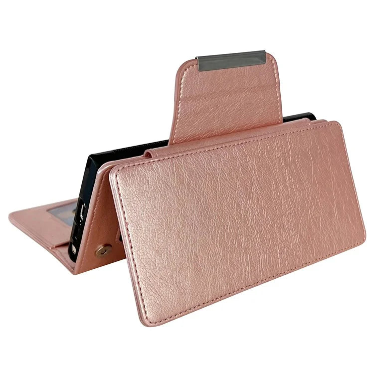 For Samsung Galaxy S22 Ultra 5G Magnetic Case Stand Leather Detachable 2-in-1 Design Phone Shell