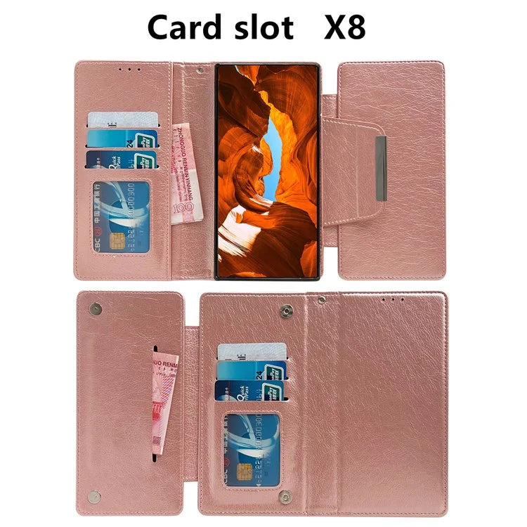 For Samsung Galaxy S22 Ultra 5G Magnetic Case Stand Leather Detachable 2-in-1 Design Phone Shell