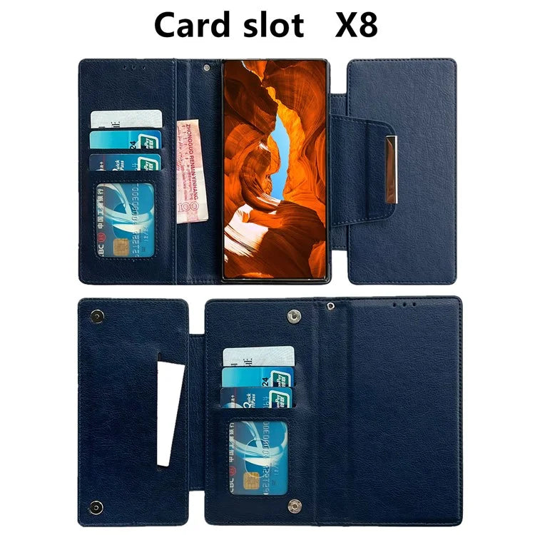 For Samsung Galaxy S22 Ultra 5G Magnetic Case Stand Leather Detachable 2-in-1 Design Phone Shell