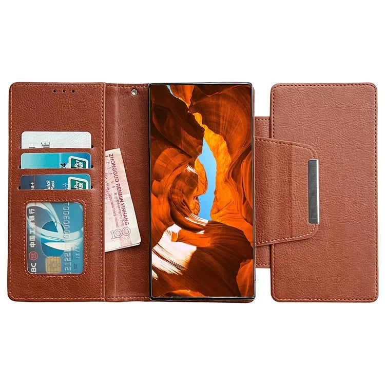 For Samsung Galaxy S22 Ultra 5G Magnetic Case Stand Leather Detachable 2-in-1 Design Phone Shell