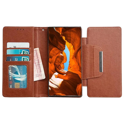 For Samsung Galaxy S22 Ultra 5G Magnetic Case Stand Leather Detachable 2-in-1 Design Phone Shell