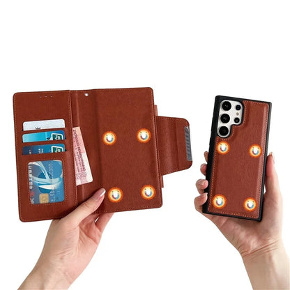 For Samsung Galaxy S22 Ultra 5G Magnetic Case Stand Leather Detachable 2-in-1 Design Phone Shell