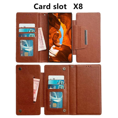 For Samsung Galaxy S22 Ultra 5G Magnetic Case Stand Leather Detachable 2-in-1 Design Phone Shell