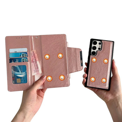 For Samsung Galaxy S21 Ultra 5G Wallet Phone Case Detachable 2-in-1 Design Leather Flip Cover