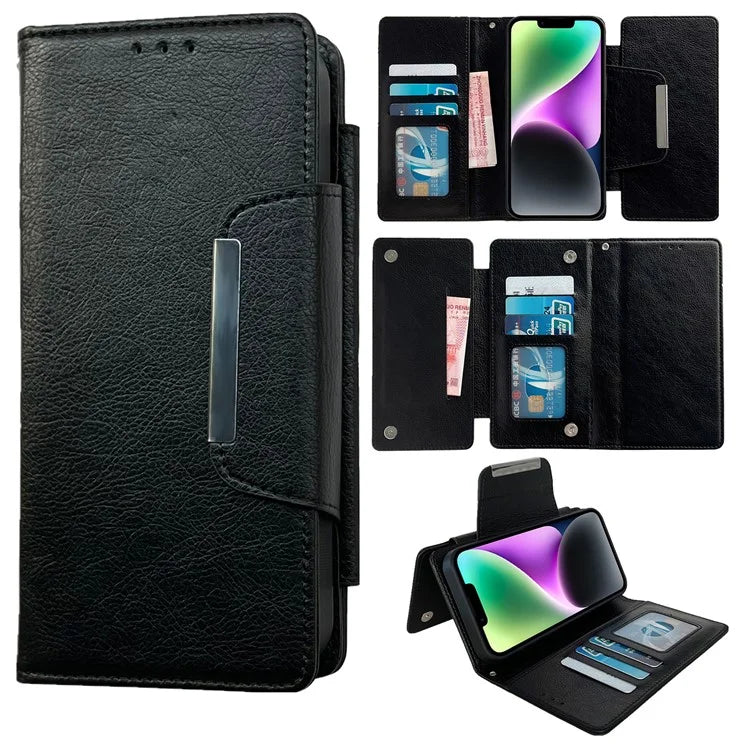 For iPhone 14 Wallet Case Detachable 2-in-1 Anti-Drop Leather Phone Cover