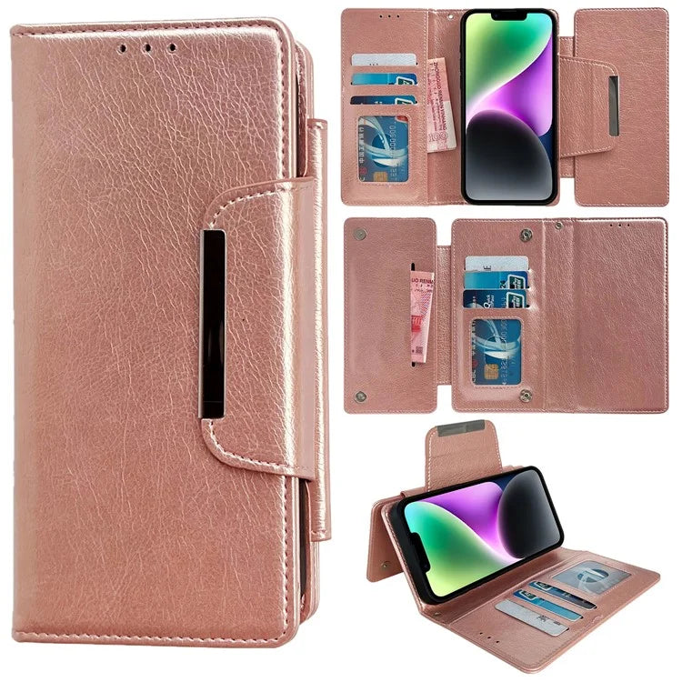 For iPhone 14 Wallet Case Detachable 2-in-1 Anti-Drop Leather Phone Cover