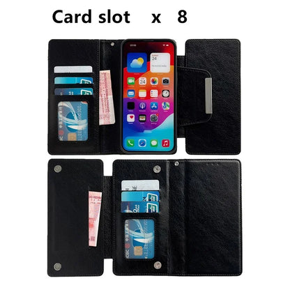 For iPhone 13 Wallet Case Detachable 2-in-1 Shockproof Leather Phone Cover