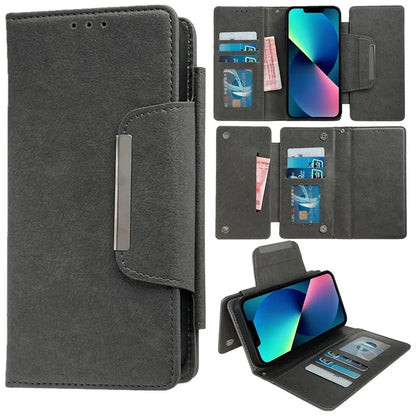 For iPhone 13 Wallet Case Detachable 2-in-1 Shockproof Leather Phone Cover