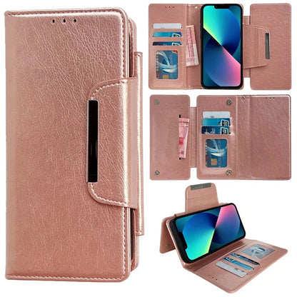 For iPhone 13 Wallet Case Detachable 2-in-1 Shockproof Leather Phone Cover