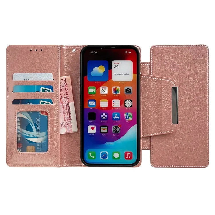 For iPhone 13 Wallet Case Detachable 2-in-1 Shockproof Leather Phone Cover