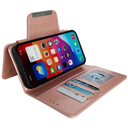 For iPhone 13 Wallet Case Detachable 2-in-1 Shockproof Leather Phone Cover