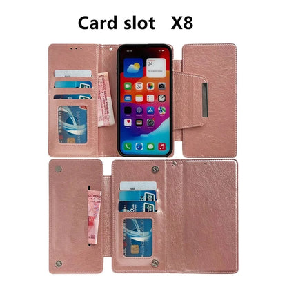 For iPhone 13 Wallet Case Detachable 2-in-1 Shockproof Leather Phone Cover