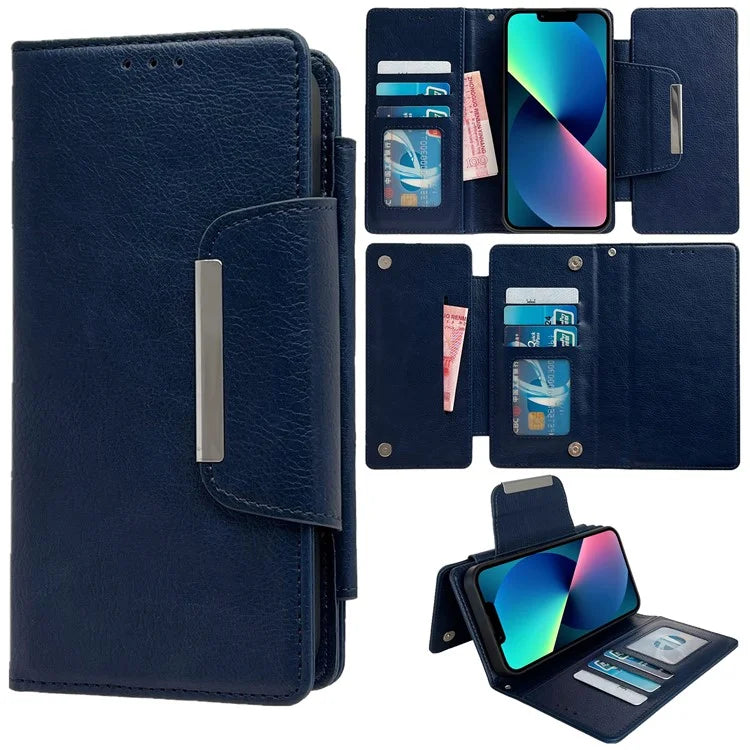 For iPhone 13 Wallet Case Detachable 2-in-1 Shockproof Leather Phone Cover