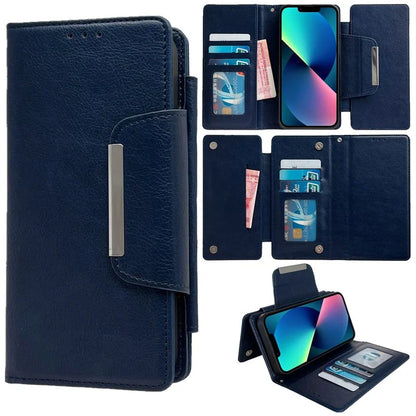 For iPhone 13 Wallet Case Detachable 2-in-1 Shockproof Leather Phone Cover