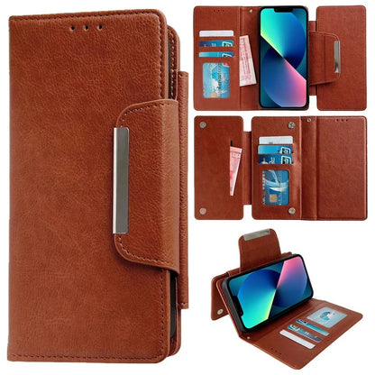 For iPhone 13 Wallet Case Detachable 2-in-1 Shockproof Leather Phone Cover