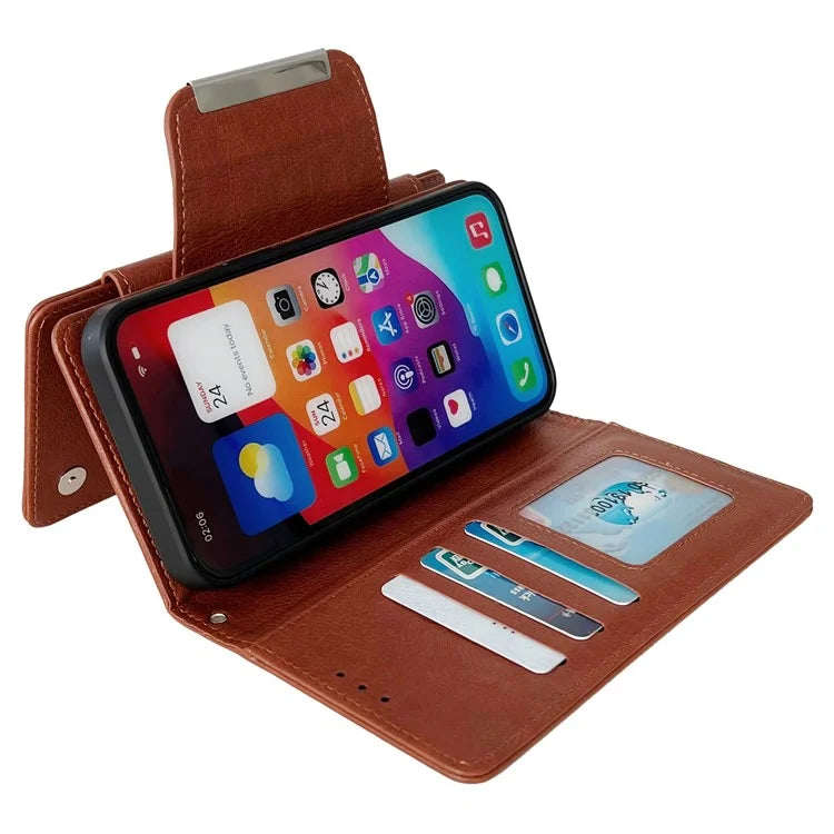 For iPhone 13 Wallet Case Detachable 2-in-1 Shockproof Leather Phone Cover