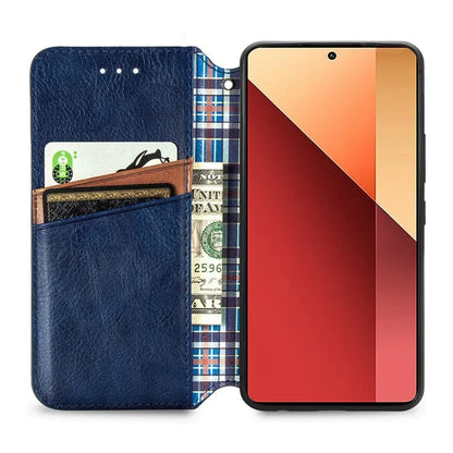 For Xiaomi Redmi Note 13 Pro 4G / Poco M6 Pro 4G Phone Case Rhombus Leather Wallet Cover
