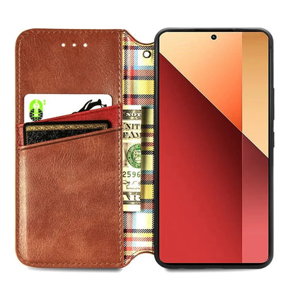 For Xiaomi Redmi Note 13 Pro 4G / Poco M6 Pro 4G Phone Case Rhombus Leather Wallet Cover
