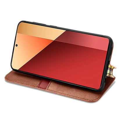 For Xiaomi Redmi Note 13 Pro 4G / Poco M6 Pro 4G Phone Case Rhombus Leather Wallet Cover