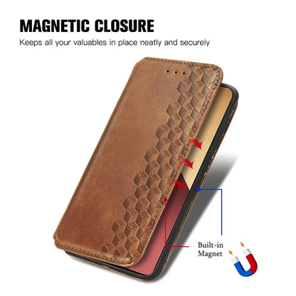 For Xiaomi Redmi Note 13 Pro 4G / Poco M6 Pro 4G Phone Case Rhombus Leather Wallet Cover