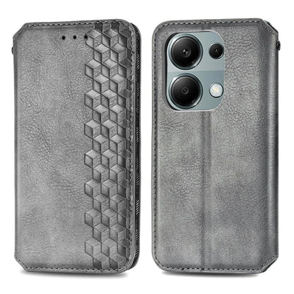 For Xiaomi Redmi Note 13 Pro 4G / Poco M6 Pro 4G Phone Case Rhombus Leather Wallet Cover