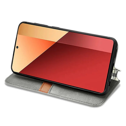 For Xiaomi Redmi Note 13 Pro 4G / Poco M6 Pro 4G Phone Case Rhombus Leather Wallet Cover
