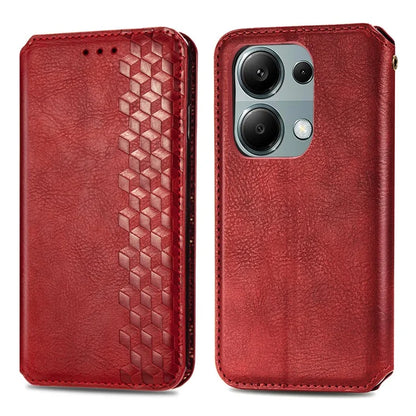 For Xiaomi Redmi Note 13 Pro 4G / Poco M6 Pro 4G Phone Case Rhombus Leather Wallet Cover