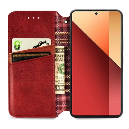 For Xiaomi Redmi Note 13 Pro 4G / Poco M6 Pro 4G Phone Case Rhombus Leather Wallet Cover