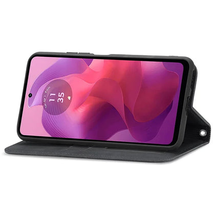 For Motorola Moto E14 4G / G04 4G / G04s 4G / G24 4G Case PU Leather Skin-Touch Stand Phone Cover