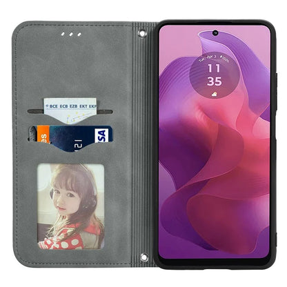 For Motorola Moto E14 4G / G04 4G / G04s 4G / G24 4G Case PU Leather Skin-Touch Stand Phone Cover