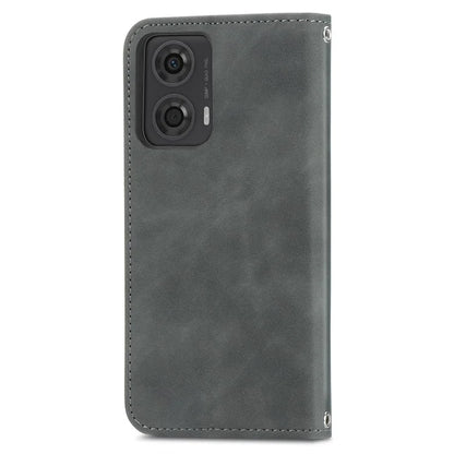 For Motorola Moto E14 4G / G04 4G / G04s 4G / G24 4G Case PU Leather Skin-Touch Stand Phone Cover