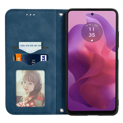 For Motorola Moto E14 4G / G04 4G / G04s 4G / G24 4G Case PU Leather Skin-Touch Stand Phone Cover