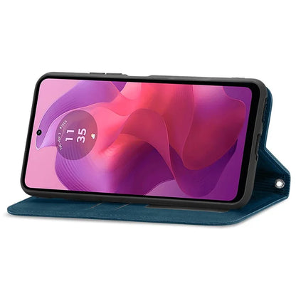 For Motorola Moto E14 4G / G04 4G / G04s 4G / G24 4G Case PU Leather Skin-Touch Stand Phone Cover