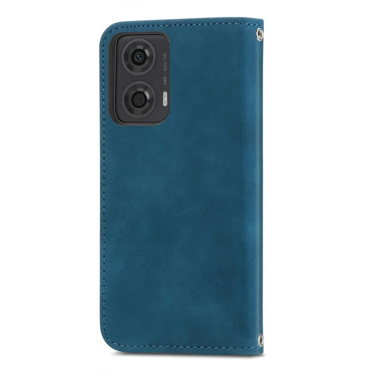 For Motorola Moto E14 4G / G04 4G / G04s 4G / G24 4G Case PU Leather Skin-Touch Stand Phone Cover