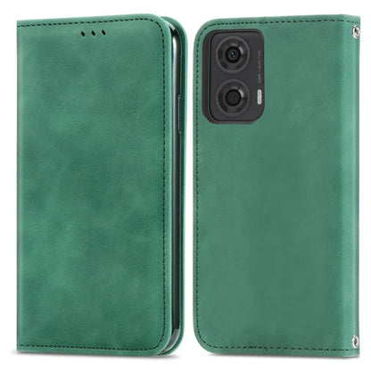 For Motorola Moto E14 4G / G04 4G / G04s 4G / G24 4G Case PU Leather Skin-Touch Stand Phone Cover