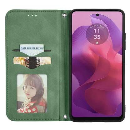 For Motorola Moto E14 4G / G04 4G / G04s 4G / G24 4G Case PU Leather Skin-Touch Stand Phone Cover