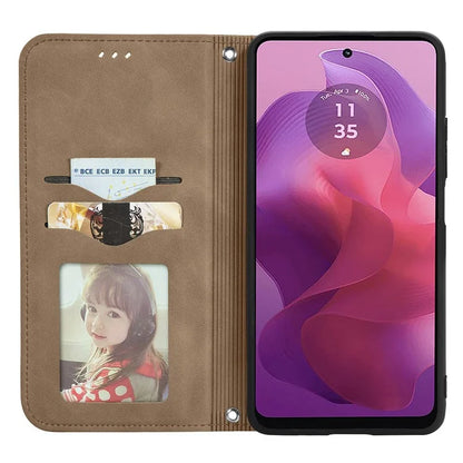 For Motorola Moto E14 4G / G04 4G / G04s 4G / G24 4G Case PU Leather Skin-Touch Stand Phone Cover