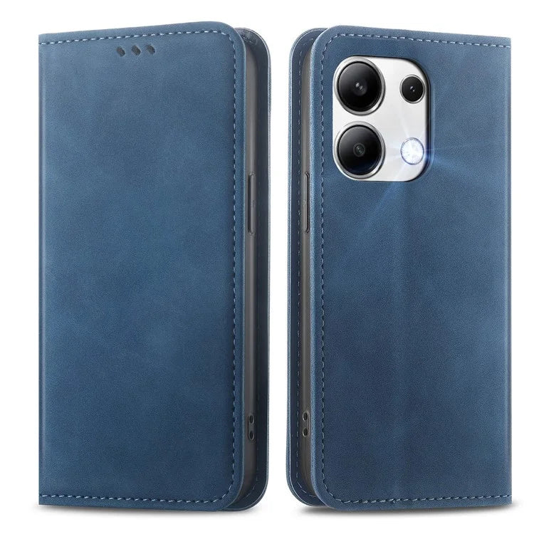 For Xiaomi Redmi Note 13 5G Wholesale Phone Cases Magnetic PU Leather Stand Mobile Phone Cover