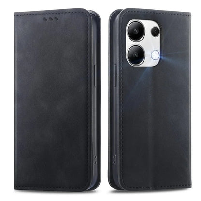 For Xiaomi Redmi Note 13 4G Case PU Leather Fully Wrapped Skin-touch Phone Cover