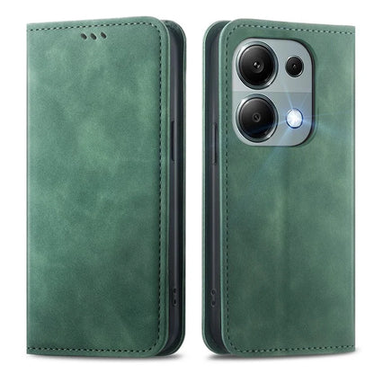 For Xiaomi Redmi Note 13 Pro 4G / Poco M6 Pro 4G Phone Case Magnetic Closing Skin-touch Leather Cover