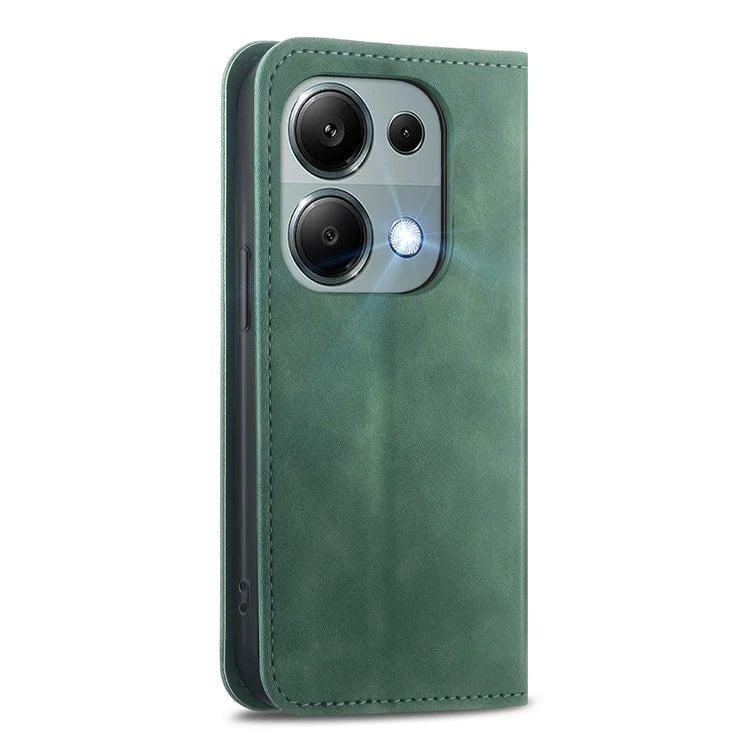 For Xiaomi Redmi Note 13 Pro 4G / Poco M6 Pro 4G Phone Case Magnetic Closing Skin-touch Leather Cover
