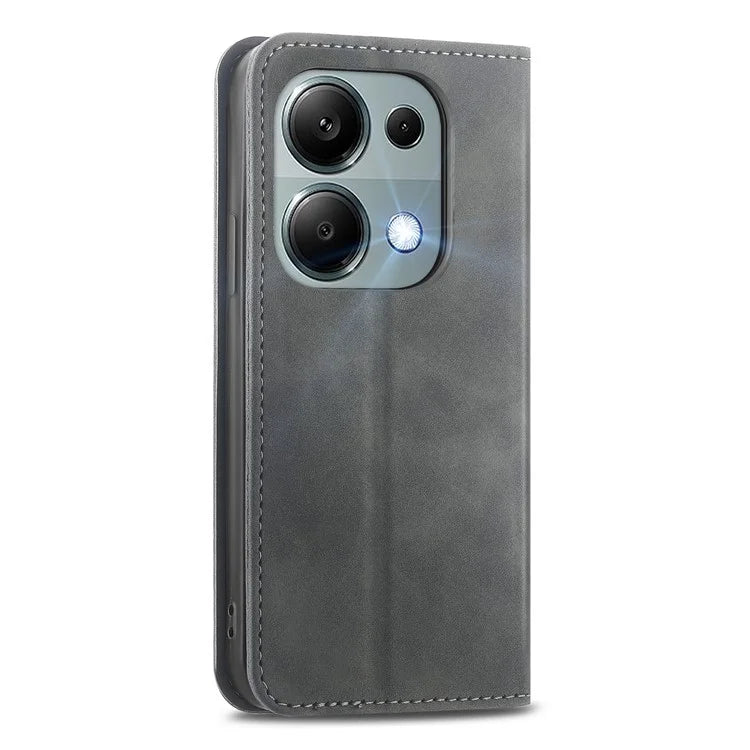 For Xiaomi Redmi Note 13 Pro 4G / Poco M6 Pro 4G Phone Case Magnetic Closing Skin-touch Leather Cover