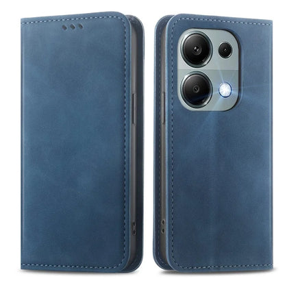 For Xiaomi Redmi Note 13 Pro 4G / Poco M6 Pro 4G Phone Case Magnetic Closing Skin-touch Leather Cover