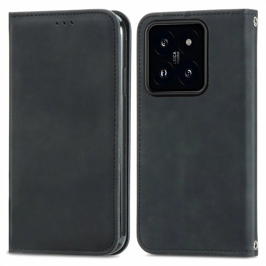 For Xiaomi 14 Phone Case Magnetic Auto Closing Shockproof Leather Stand Cover