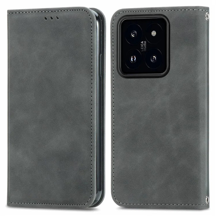 For Xiaomi 14 Phone Case Magnetic Auto Closing Shockproof Leather Stand Cover