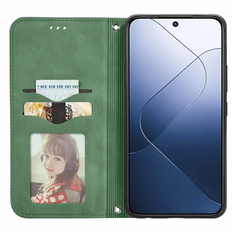 For Xiaomi 14 Phone Case Magnetic Auto Closing Shockproof Leather Stand Cover